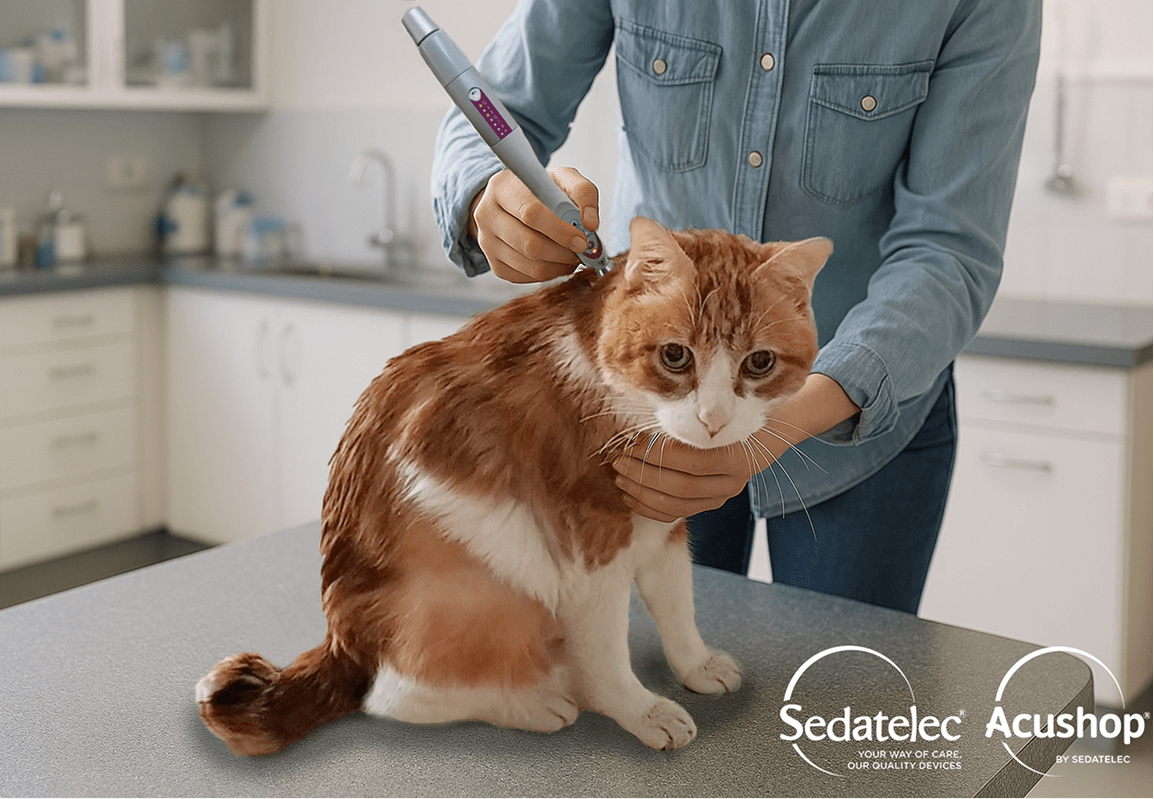 Application du laser vétérinaire chez le chat