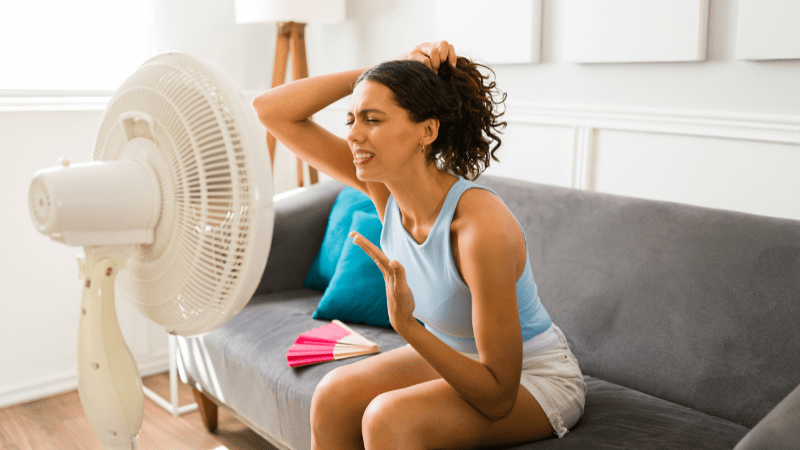 Ventilateur pendant la canicule